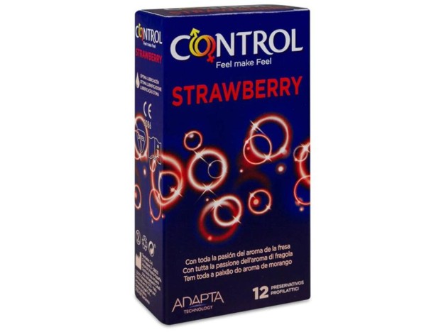 Control Preservativo Strawberry, 12 Uds