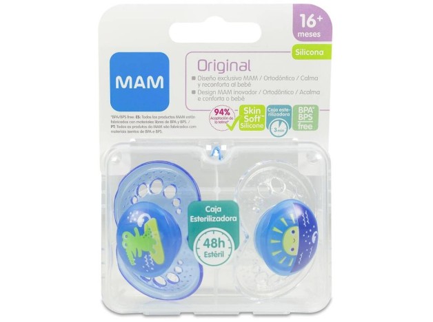Mam Chupete Silicona Original 16+ M A Pack Doble