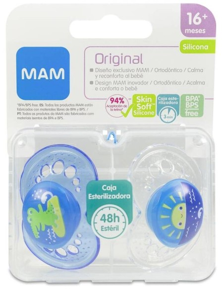 Mam Chupete Silicona Original 16+ M A Pack Doble