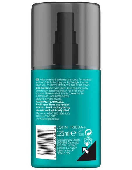 John Frieda Root Booster Lift Luxurious Volume Loción Seca 125Ml