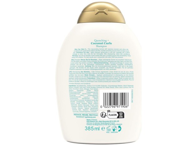 Ogx Quenching Coconut Curls Shampoo 385Ml