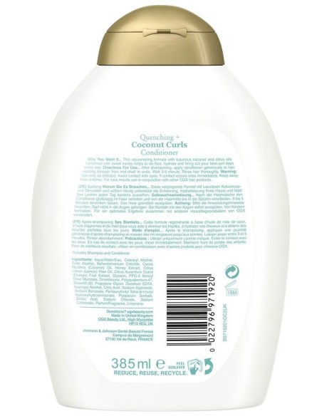 Ogx Quenching Coconut Curls Conditioner 385Ml