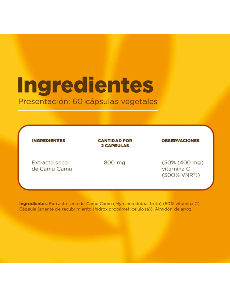 Naturadika Essentials Camu Vita C Boost 60 Cápsulas