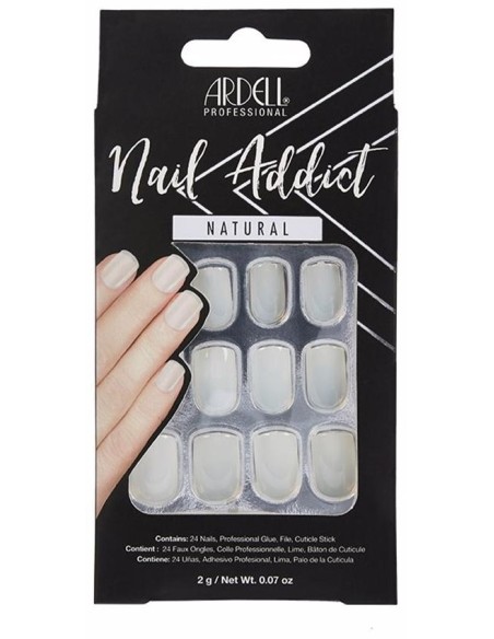 Ardell Nail Addict Natural Uñas Postizas Squared 24Uds