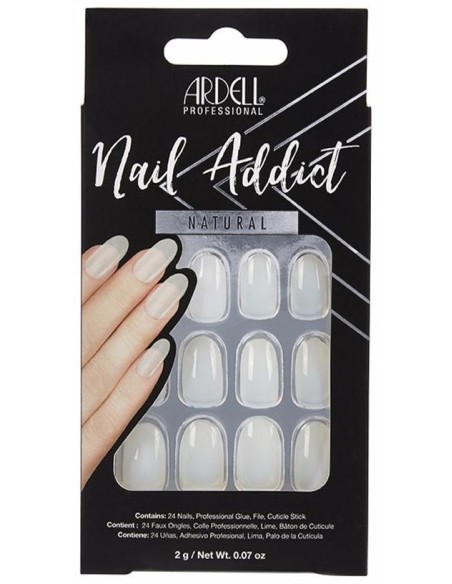 Ardell Nail Addict Natural Uñas Postizas Oval 24Uds