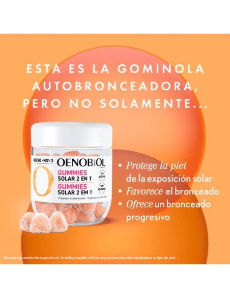 Oenobiol Gummies Solar 2 en 1 60 Gominolas