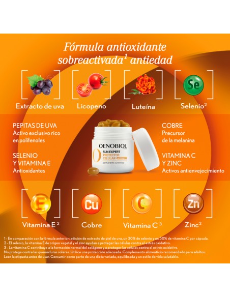 Oenobiol Sun Expert Protector Celular Antiedad 2x30 Cápsulas