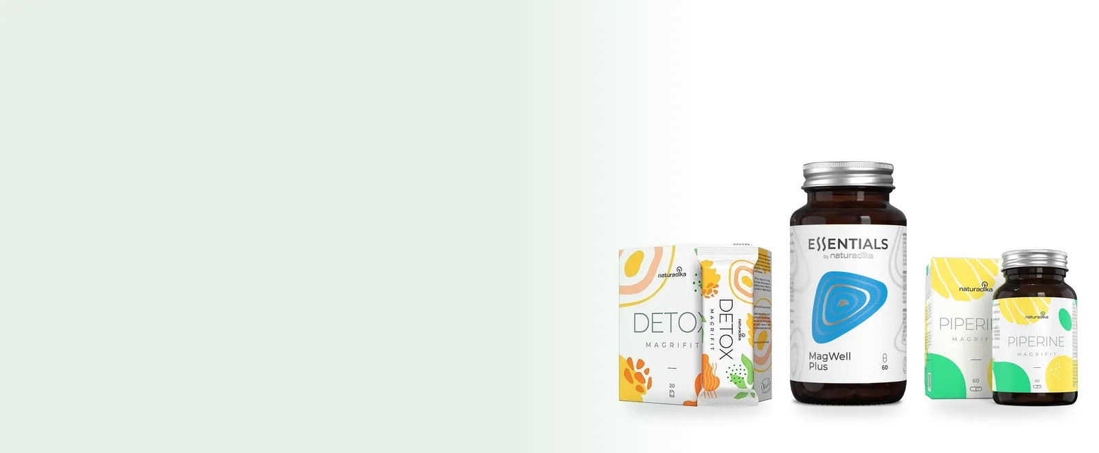Magrifit Detox, Magwell Plus y Piperine Magrifit de Naturadika